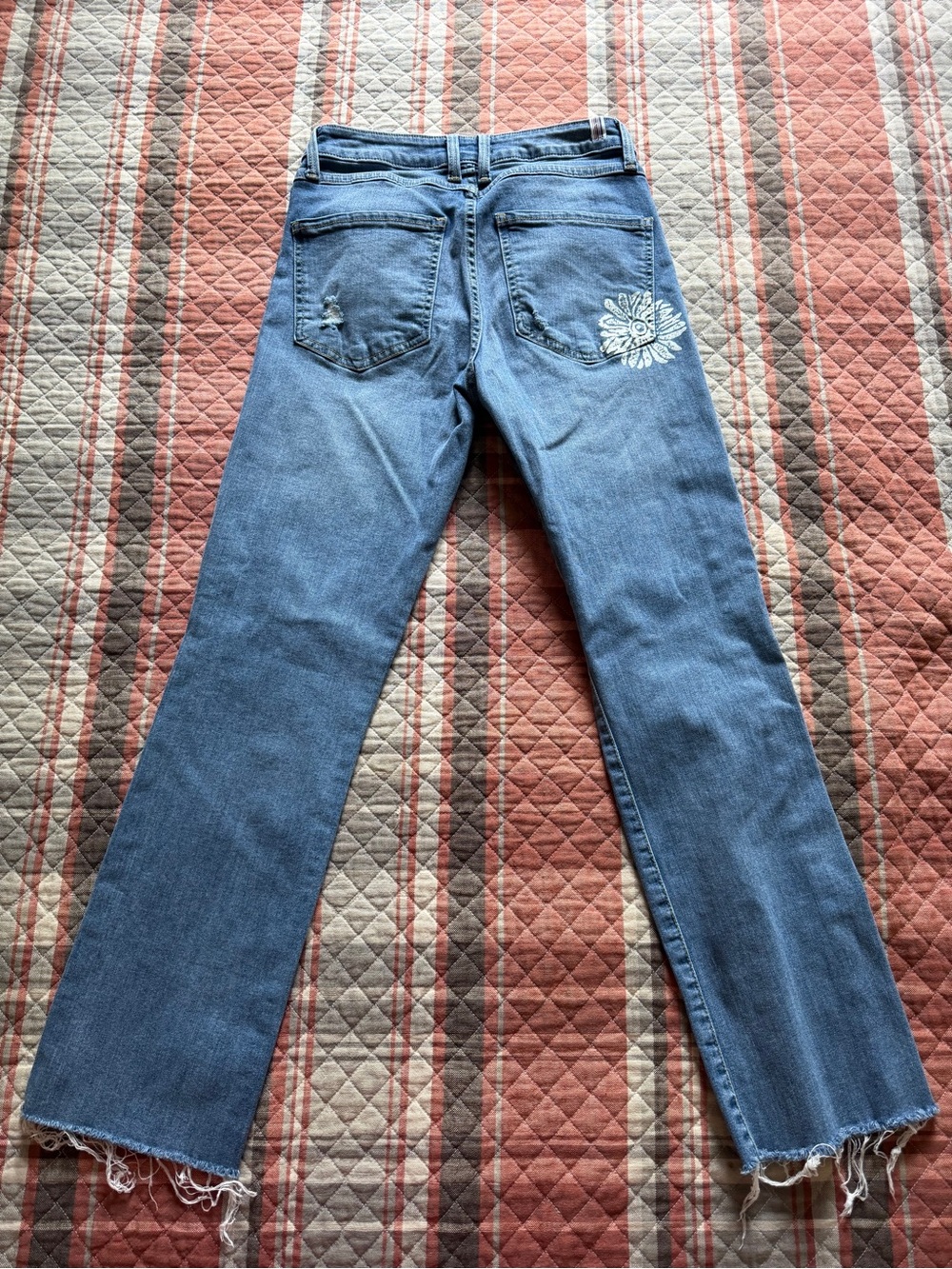 Blue Floral Print Wide-Leg Jeans - Picture 2 of 2